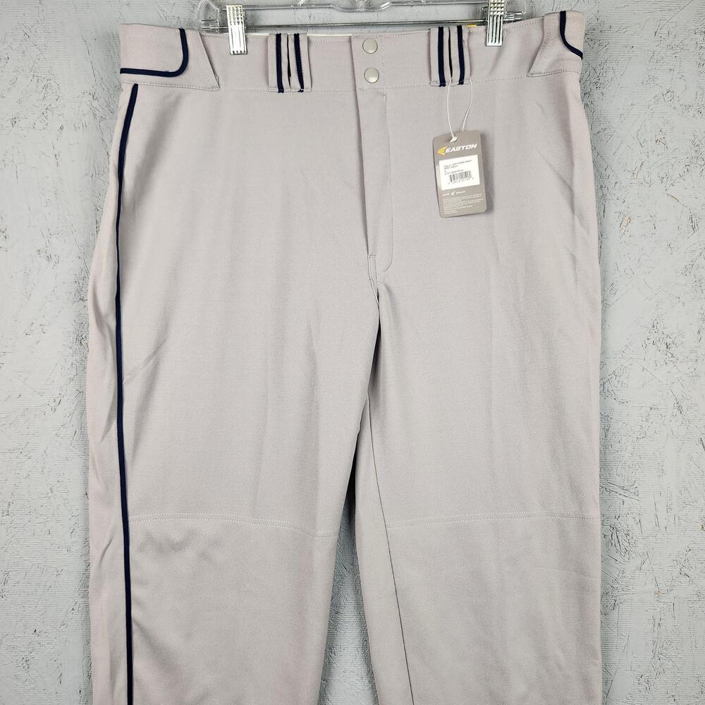 Easton Walk Off Piped Baseball Pants Mens XL Grey Adult Sports Baseball Uniform